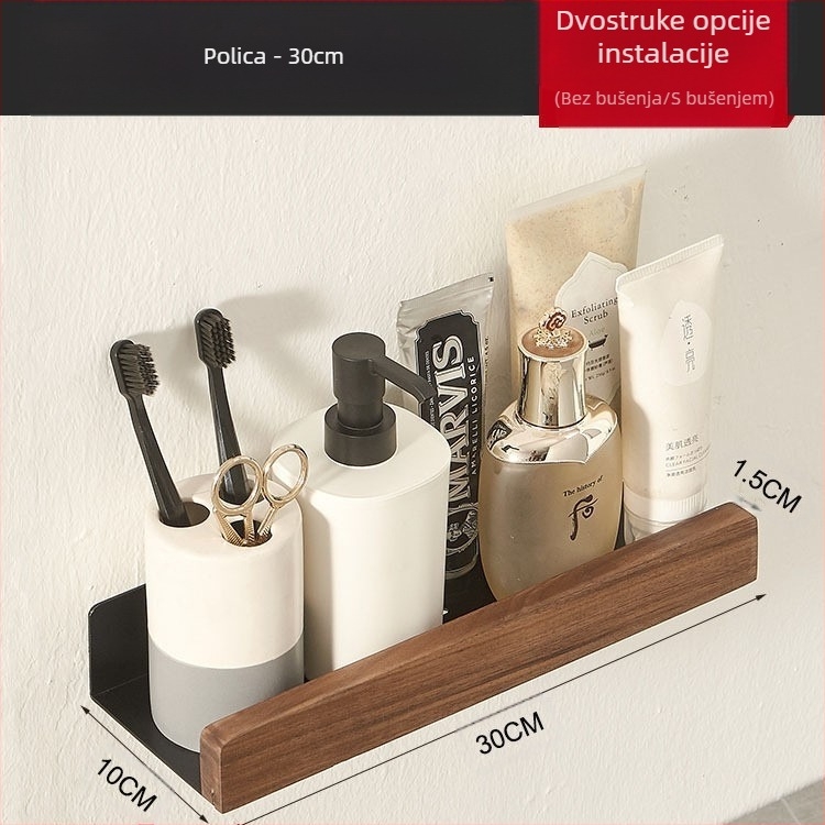 Stalak za odlaganje WC školjke u krem stilu, prošireni stalak za WC školjke bez bušilica, stalak za odlaganje umivaonika za WC školjke