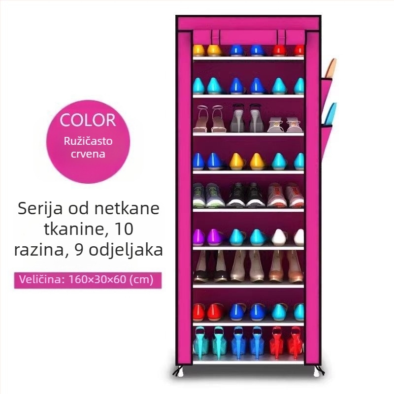 Stalak za cipele, spavaonica, soba za iznajmljivanje, jednostavan kućanski, unutarnji, prašinootporan, višeslojni ormarić za cipele, uski ulaz, ekonomično skladištenje