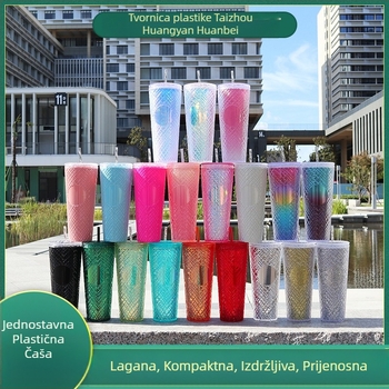 Nova, vruća i prodavana modna šalica od ratana slame, 710 ml, velikog kapaciteta, unutarnja šalica za piće, višebojna, opcionalna izravna opskrba iz tvornice