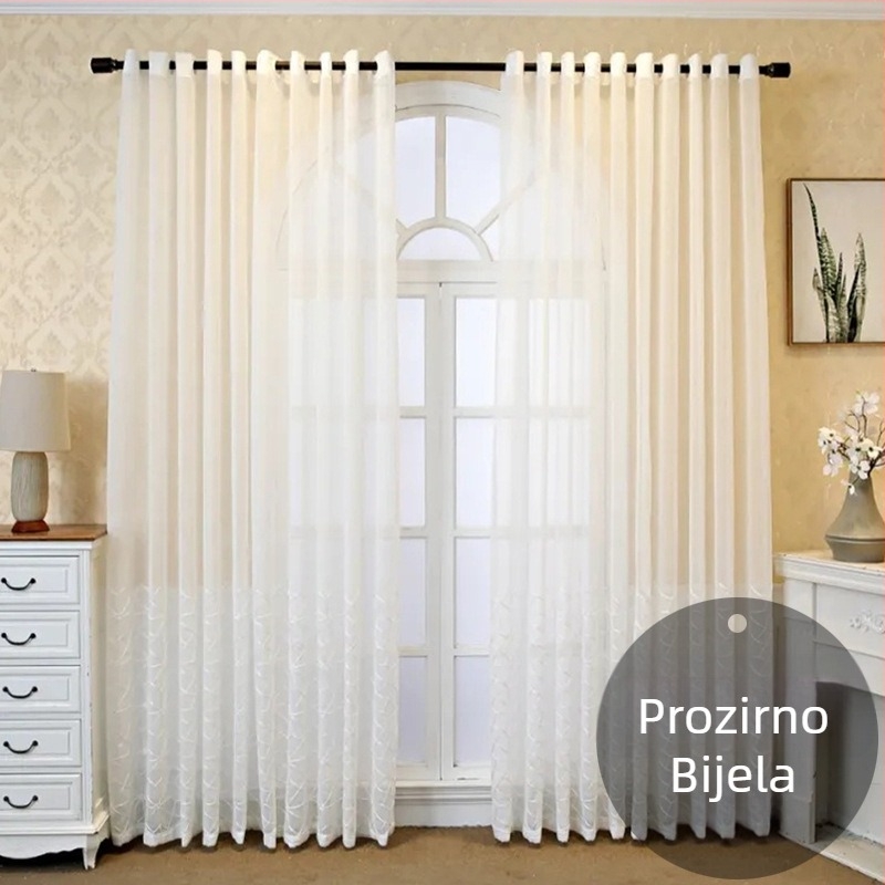Veleprodaja francuskih čipkastih zavjesa za prozore, dnevni boravak, spavaća soba, polusjenčanje, romantična bijela čipkasta zavjesa za balkon