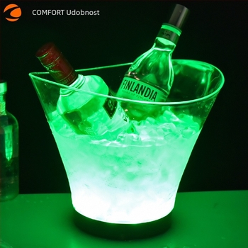 Nova kanta za led s LED-om, vrhunska kanta za šampanjac, set za vino, držač za vino za zabavu, razna svjetla, opcionalna izravna prodaja iz tvornice