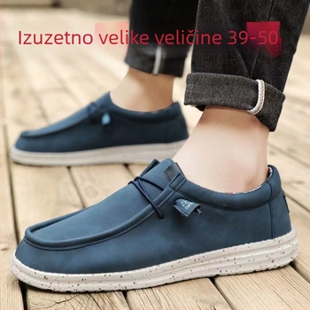 Muške cipele Nove proljetne udobne prozračne lisnate cipele za tatu za proljeće 2025. Slip-on platnene cipele za muškarce, ležerne cipele