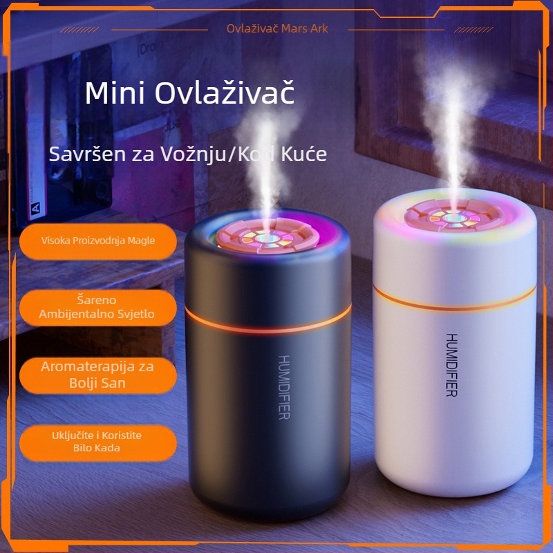 Ovlaživač zraka za dom, vodu, spavaću sobu, nijemi, majku i bebu, aromaterapiju, šarena svjetla, ured, radna površina, mali, mini