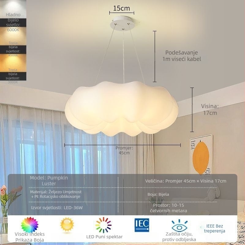 Nordijski moderni minimalistički personalizirani kreativni luster u stilu blagovaonice za glavnu spavaću sobu s perjem, lampa od perja u stilu lustera