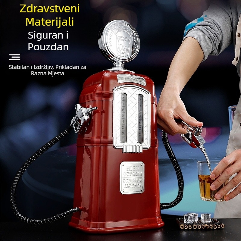 Vintage kreativni bar s dvostrukim pištoljem, dozatorom vina, vinski top, vinski toranj, benzinska postaja, aparat za infuziju vina, aparat za pivo, kućni aparat za pivo