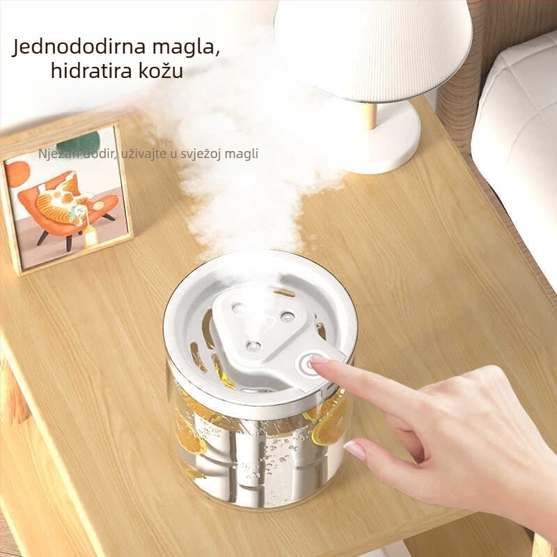 Ovlaživač zraka za tešku maglu, volumen bez zvuka, tri mlaznice, ovlaživač zraka za ured velikog kapaciteta, difuzor arome, hidratantna kiselina