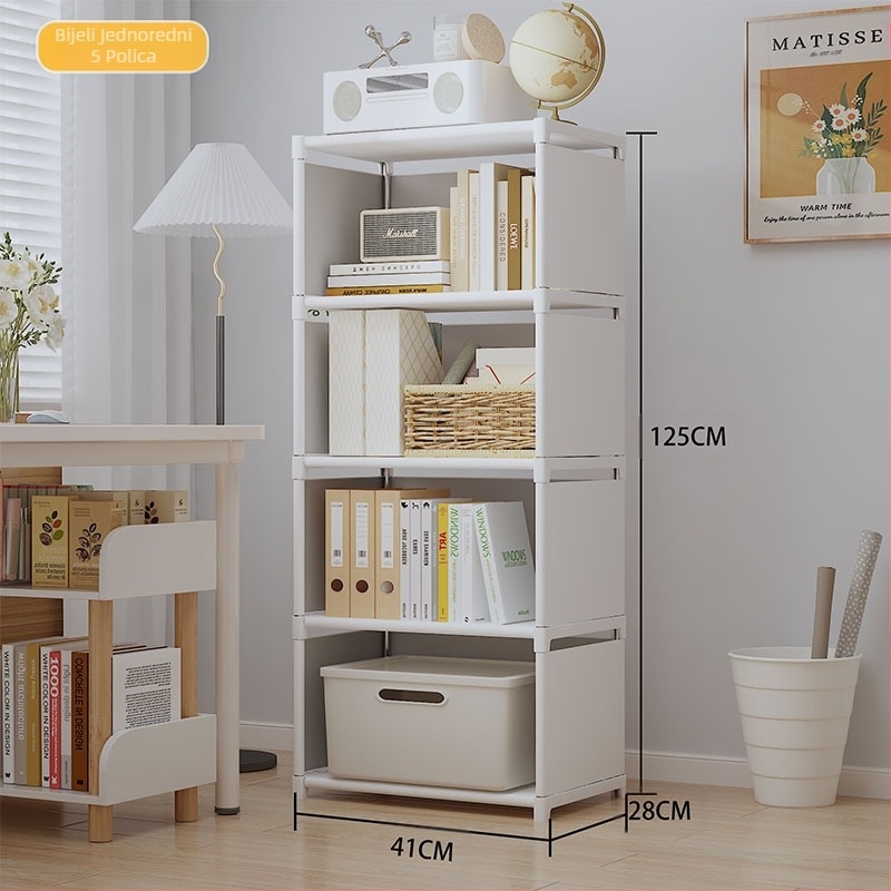 Xi u TEMU prekograničnim eksplozijama stolna polica za knjige podna polica dnevni boravak višeslojni ormar za pohranu ormar za pohranu prašinootporni ormar za knjige