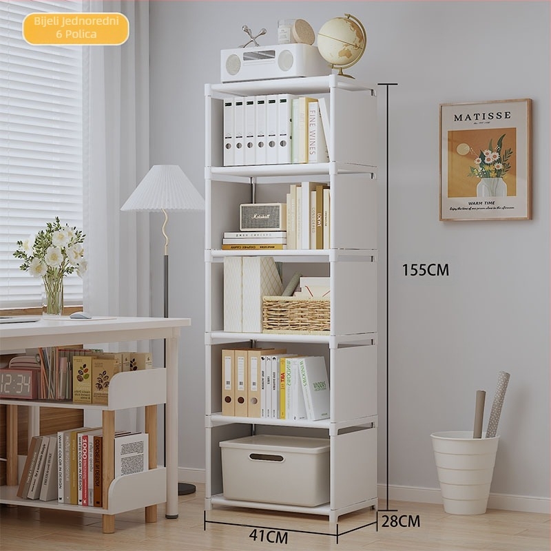 Xi u TEMU prekograničnim eksplozijama stolna polica za knjige podna polica dnevni boravak višeslojni ormar za pohranu ormar za pohranu prašinootporni ormar za knjige