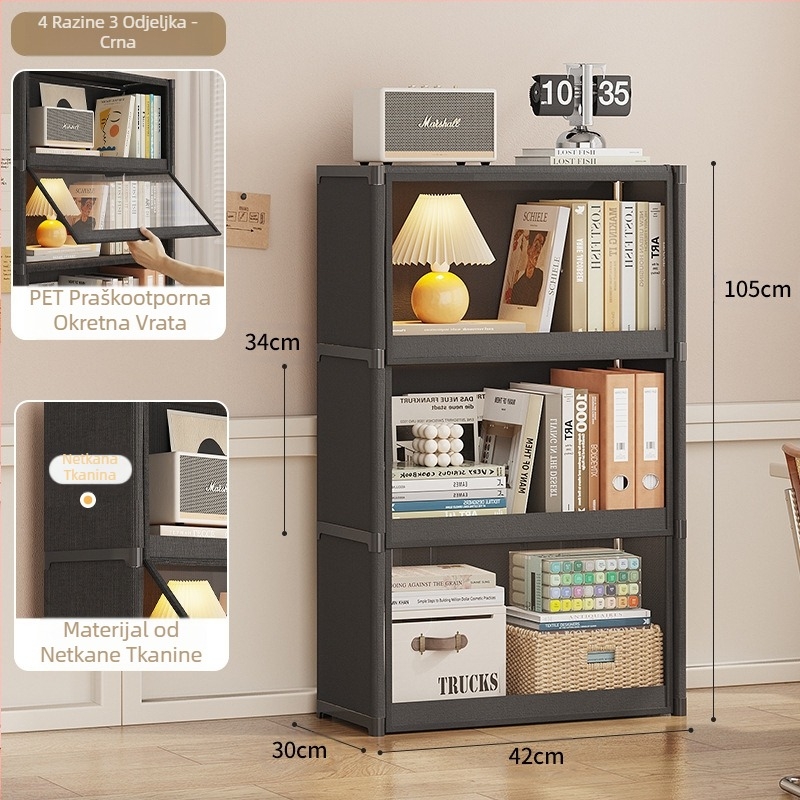 Xi u TEMU prekograničnim eksplozijama stolna polica za knjige podna polica dnevni boravak višeslojni ormar za pohranu ormar za pohranu prašinootporni ormar za knjige