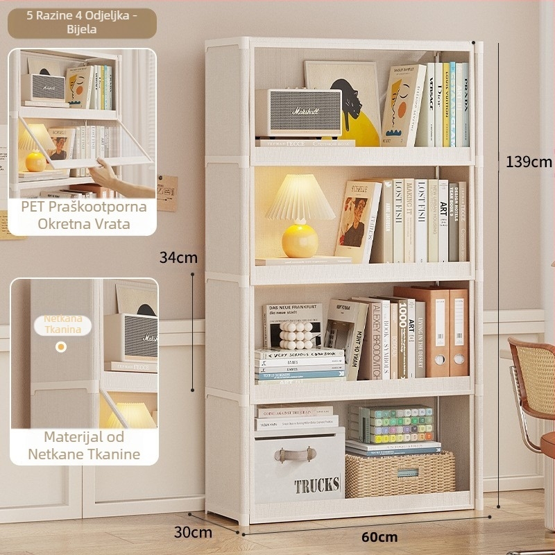 Xi u TEMU prekograničnim eksplozijama stolna polica za knjige podna polica dnevni boravak višeslojni ormar za pohranu ormar za pohranu prašinootporni ormar za knjige