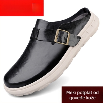Ljetne nove prekogranične muške cipele velike veličine 45 Slip-On 46 Casual 47 s mekim potplatom, modne poslovne i radne ležerne cipele s polu-papučama