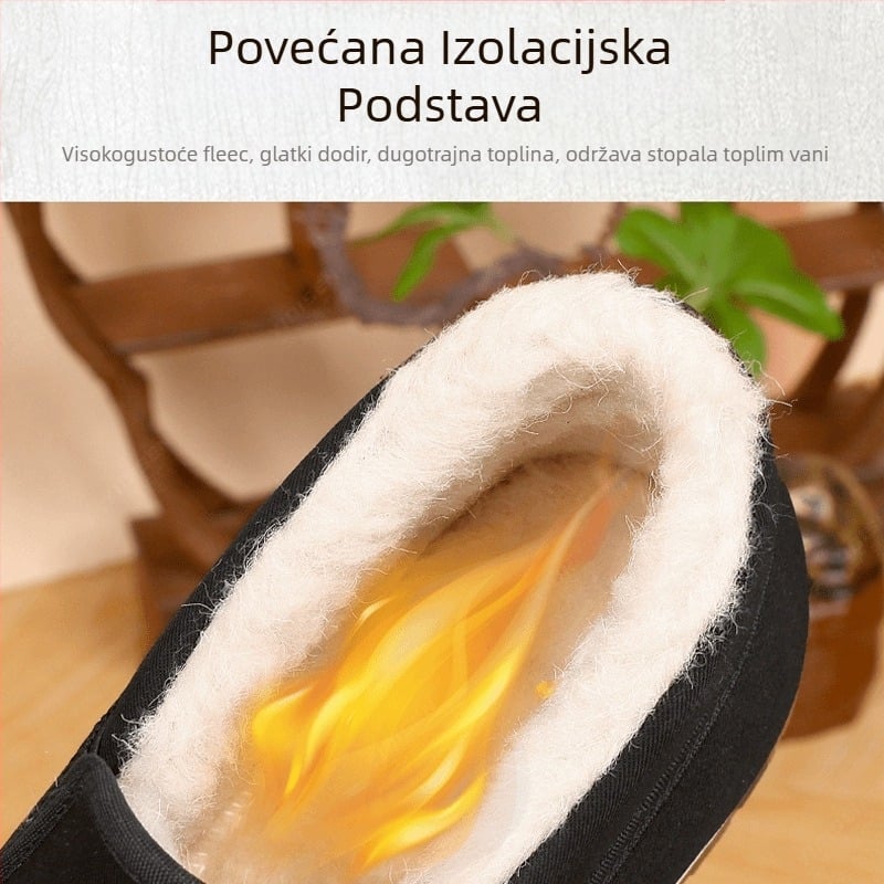 Stare pekinške platnene cipele, muške zimske tople pamučne cipele s flisom, mekani potplat, pamučne cipele za starije osobe, navlake za zadebljane tatine cipele