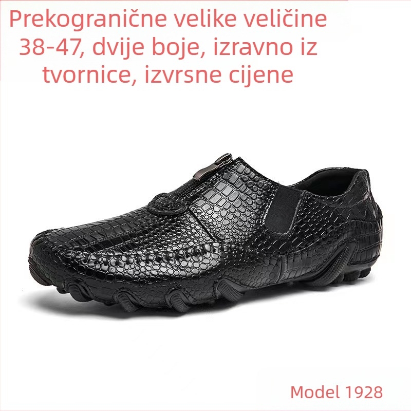 Prekogranične plus size muške cipele Proljetne nove cipele s hobotnicom, lagane, moderne, krokodilske cipele bez rukava