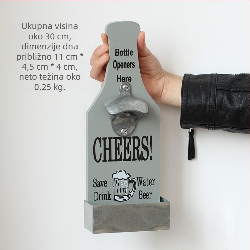Stari restoran, trgovina s pečenom ribom, otvarač za boce piva, kreativna kutija za pohranu, ukras za bar, restoran, zidni ukrasi s otvaračem za boce
