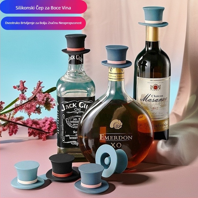 Silikonski čarobni čep za boce preko granice, čep za boce crnog vina, čep za boce vina, brtvljenje, čep za boce za održavanje svježine, tvornička izravna prodaja