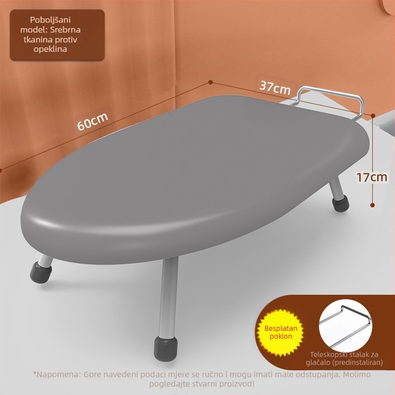 Sklopiva daska za glačanje za kućanstvo, Mala daska za glačanje, Podloga za glačalo, Stalak za dasku za glačanje, Stalak za glačanje, Sklopiva daska za glačanje