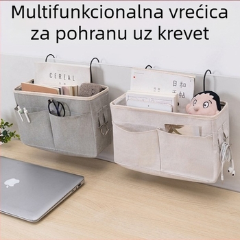 Viseća torba za pohranu uz krevet, gornji krevet u spavaonici, stalak za pohranu uz krevet, krevet za studente u ženskoj spavaonici, košara za vješanje mobitela, platnena torba