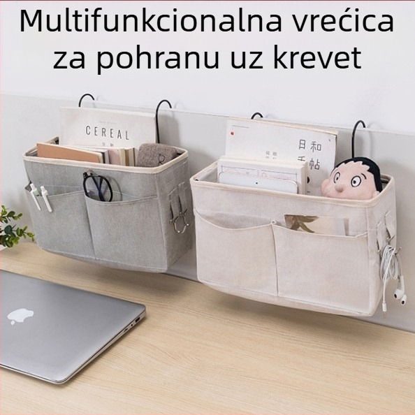 Viseća torba za pohranu uz krevet, gornji krevet u spavaonici, stalak za pohranu uz krevet, krevet za studente u ženskoj spavaonici, košara za vješanje mobitela, platnena torba