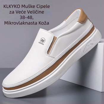 Male bijele cipele 2025. Ljeto plus size mladeži, moderne cipele za boarding, muške uske, neklizajuće, mekano dno, polukočenje, sportske i ležerne cipele