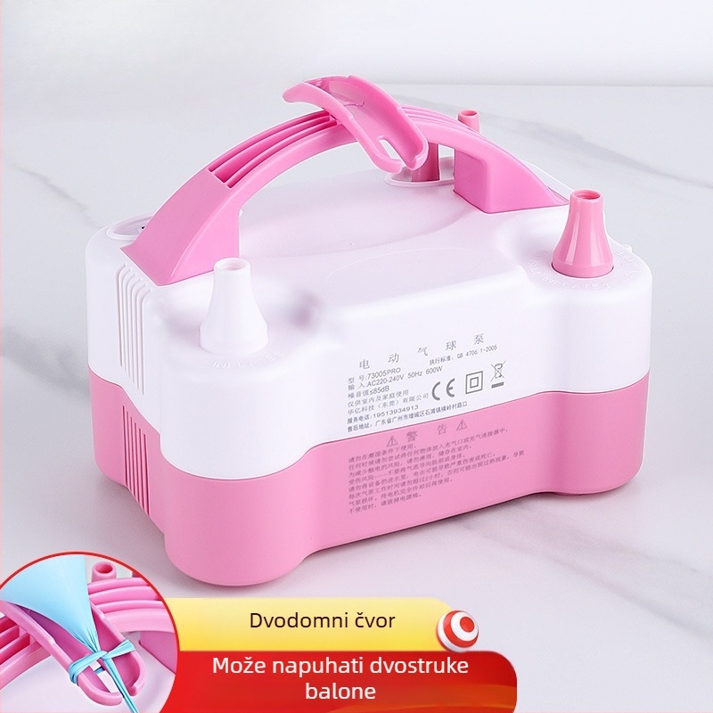 2025 novi dvoslojni balon električni napuhivač stroj za napuhavanje balona zračna pumpa automatski napuhivač dvostruki otvor pogledajte detalje