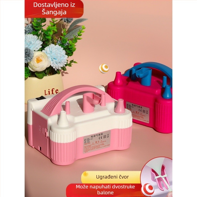 2025 novi dvoslojni balon električni napuhivač stroj za napuhavanje balona zračna pumpa automatski napuhivač dvostruki otvor pogledajte detalje
