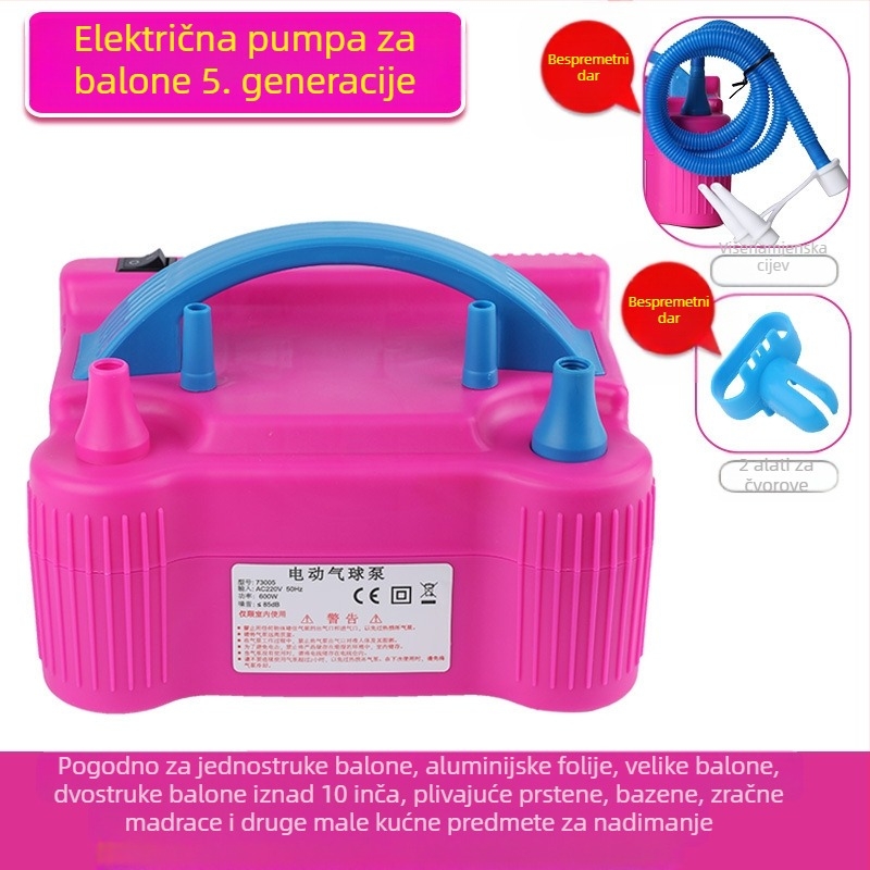2025 novi dvoslojni balon električni napuhivač stroj za napuhavanje balona zračna pumpa automatski napuhivač dvostruki otvor pogledajte detalje