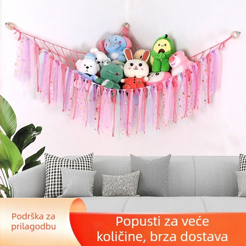 Prekogranična vrpca, pamučno uže, mrežasti džep za lutke, ručno tkana vrpca, trokutasta mreža, džep za pohranu, mrežasti džep od pamučnog užeta, zidna viseća mreža