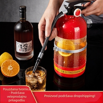 Neto crveni kreativni aparat za gašenje požara pod tlakom iz pivske bačve vinski top točenje piva stroj za piće bačva za vino mini dozator vode