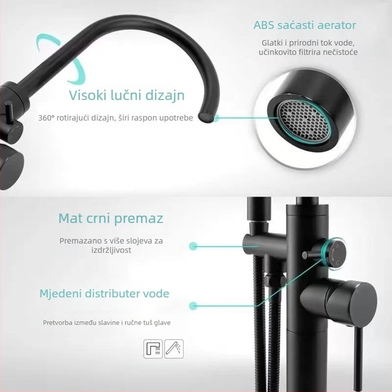 Slavina za podnu kadu bakreni stup slavina za kadu kućni hotel toplo i hladno automatsko upravljanje tvornica veleprodaja slavina