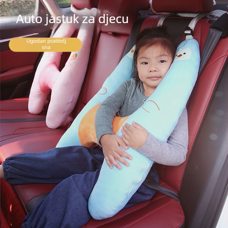 Dječji jastuk za auto, jastuk protiv ovratnika, jastuk za vrat prema van, jastuk za auto za bebe, auto za suvozača, auto za spavanje s artefaktima