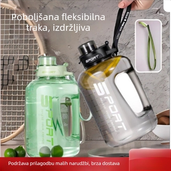 Plastična čaša velikog kapaciteta, otporna na visoke temperature, čaša za vodu, tona, fitness kuhalo, prijenosna, otporna na padove, slamka, svemirska čaša