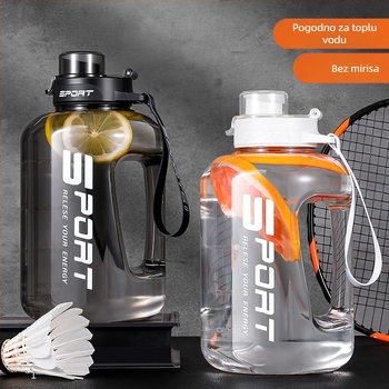 Plastična čaša velikog kapaciteta, otporna na visoke temperature, čaša za vodu, tona, fitness kuhalo, prijenosna, otporna na padove, slamka, svemirska čaša