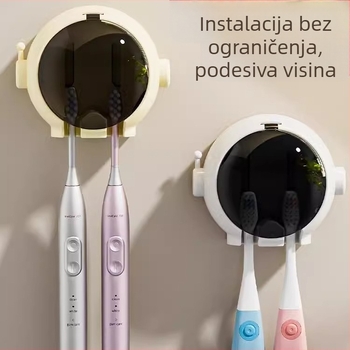 Stalak za četkice za zube Zidni stalak za četkice za zube bez bušilice Crtani WC Kupaonica Zidni stalak za električne četkice za zube