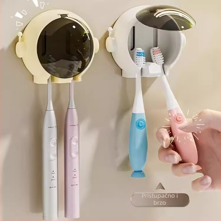 Stalak za četkice za zube Zidni stalak za četkice za zube bez bušilice Crtani WC Kupaonica Zidni stalak za električne četkice za zube