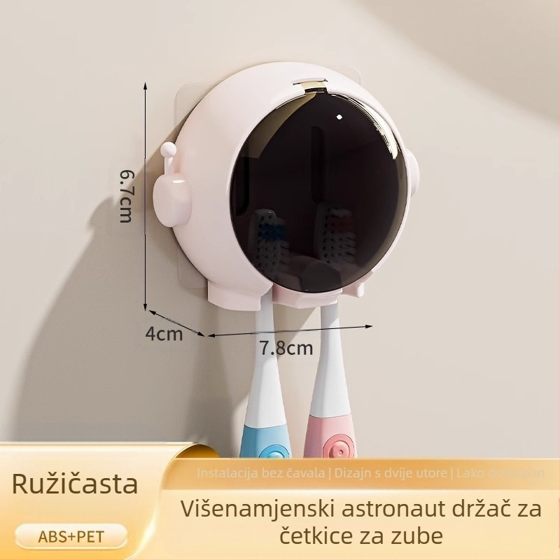 Stalak za četkice za zube Zidni stalak za četkice za zube bez bušilice Crtani WC Kupaonica Zidni stalak za električne četkice za zube