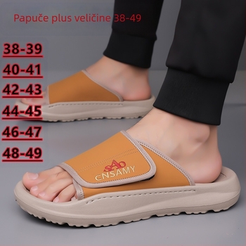 Muške papuče za veće veličine, ležerne cipele za plažu, neklizajuće, mekani potplat, lagane, ručno šivane, veličina 49, muške papuče za vanjsku upotrebu