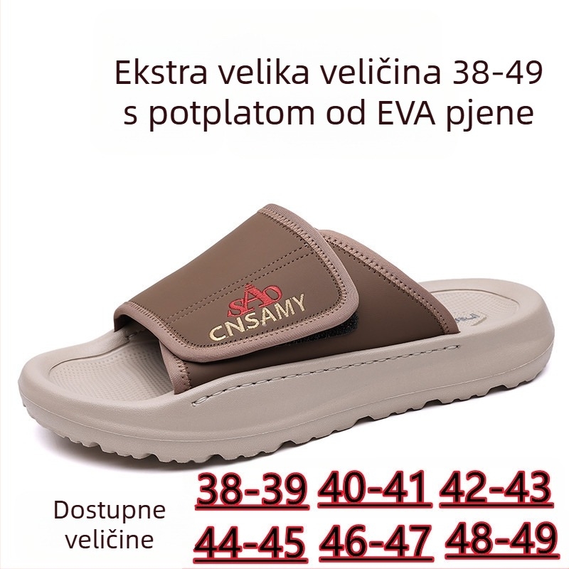 Muške papuče za veće veličine, ležerne cipele za plažu, neklizajuće, mekani potplat, lagane, ručno šivane, veličina 49, muške papuče za vanjsku upotrebu