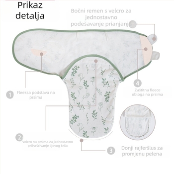 Proljetna i ljetna dekica za novorođenče od čistog pamuka, dekica za novorođenče, prozračna dekica za bebe, ručnik za povijanje protiv skakanja, dječja dekica