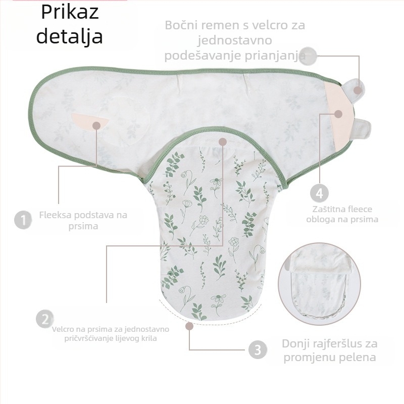 Proljetna i ljetna dekica za novorođenče od čistog pamuka, dekica za novorođenče, prozračna dekica za bebe, ručnik za povijanje protiv skakanja, dječja dekica