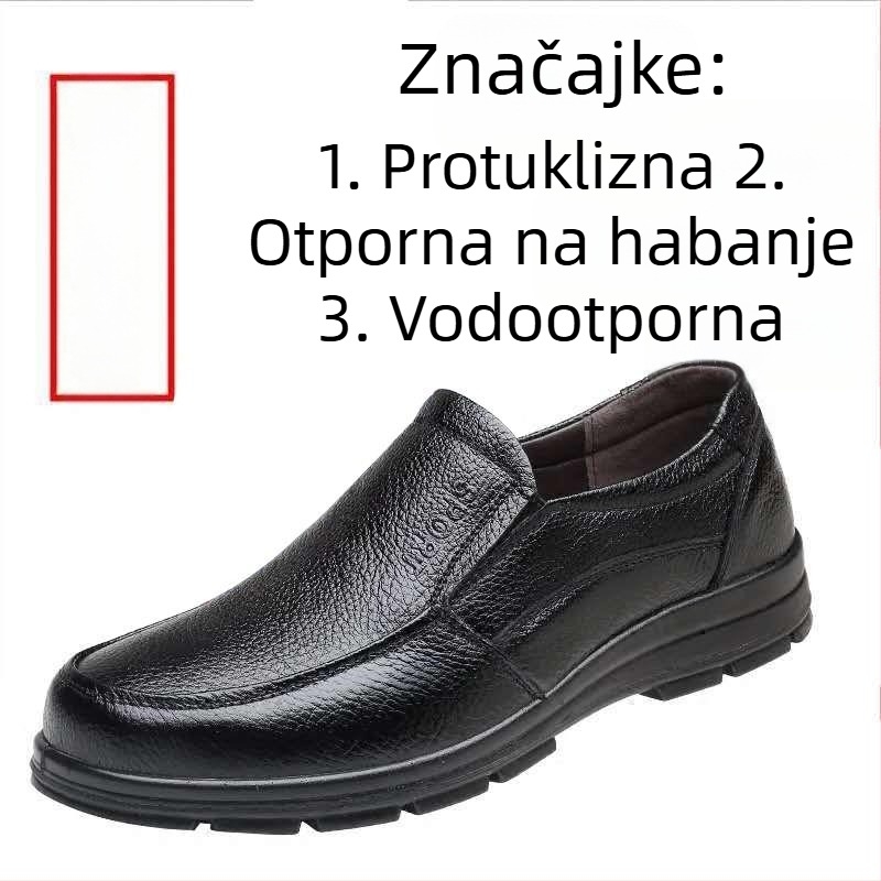 Tvorničke direktno iz prvog sloja kravlje kože, neklizajuće vodootporne kuhinjske kuharske cipele, proljetne ležerne kožne cipele, muške radne cipele otporne na habanje