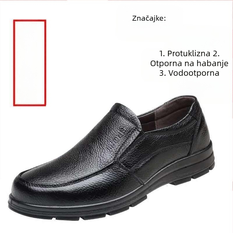 Tvorničke direktno iz prvog sloja kravlje kože, neklizajuće vodootporne kuhinjske kuharske cipele, proljetne ležerne kožne cipele, muške radne cipele otporne na habanje