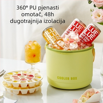 Kanta za očuvanje topline ledenih blokova, vanjska preša, kanta za hladno očuvanje ledenih blokova za kampiranje, prijenosni kalup za ledene blokove, kanta za hladno očuvanje