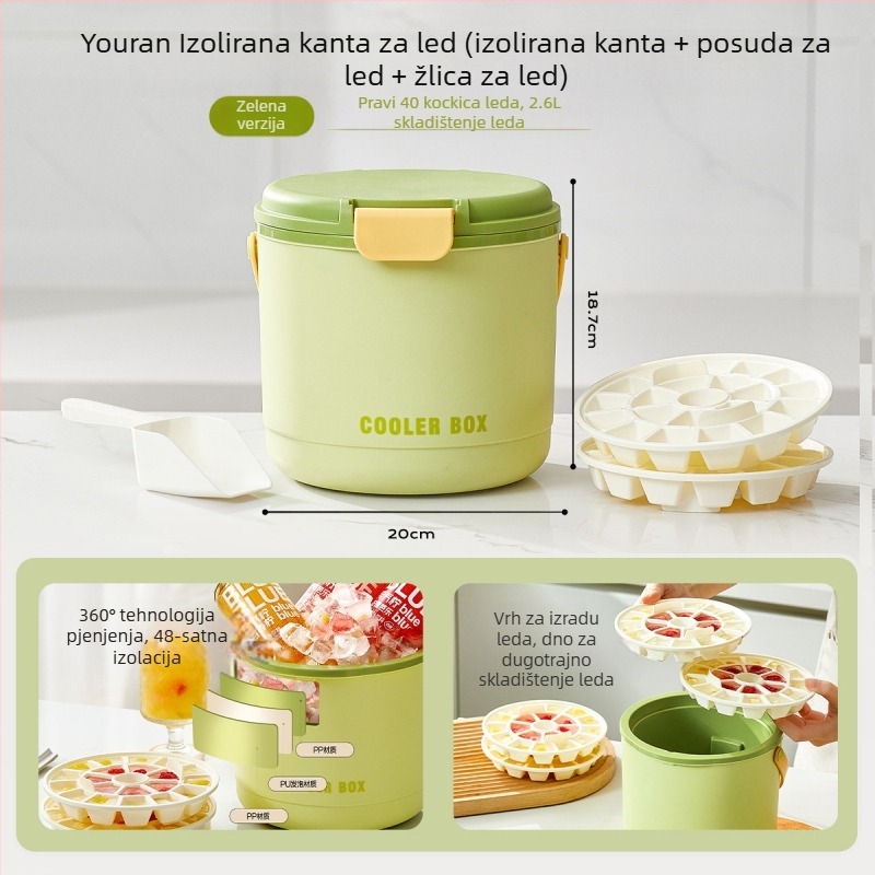 Kanta za očuvanje topline ledenih blokova, vanjska preša, kanta za hladno očuvanje ledenih blokova za kampiranje, prijenosni kalup za ledene blokove, kanta za hladno očuvanje