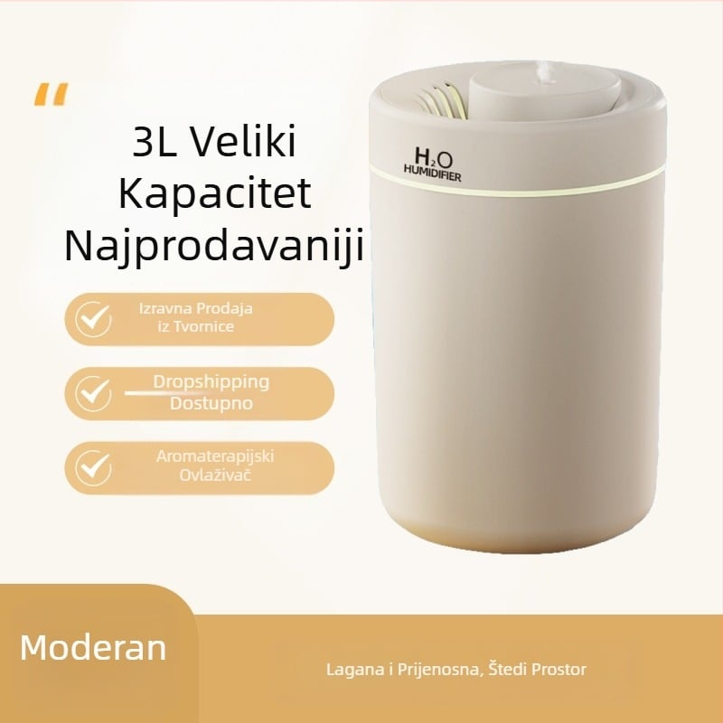 Kućni ovlaživač zraka za spavaću sobu bez zvuka velikog kapaciteta za maglu stolni ovlaživač zraka za pročišćavanje zraka za majku i dijete aroma difuzor poklon