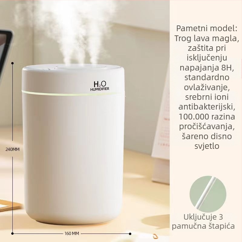 Kućni ovlaživač zraka za spavaću sobu bez zvuka velikog kapaciteta za maglu stolni ovlaživač zraka za pročišćavanje zraka za majku i dijete aroma difuzor poklon