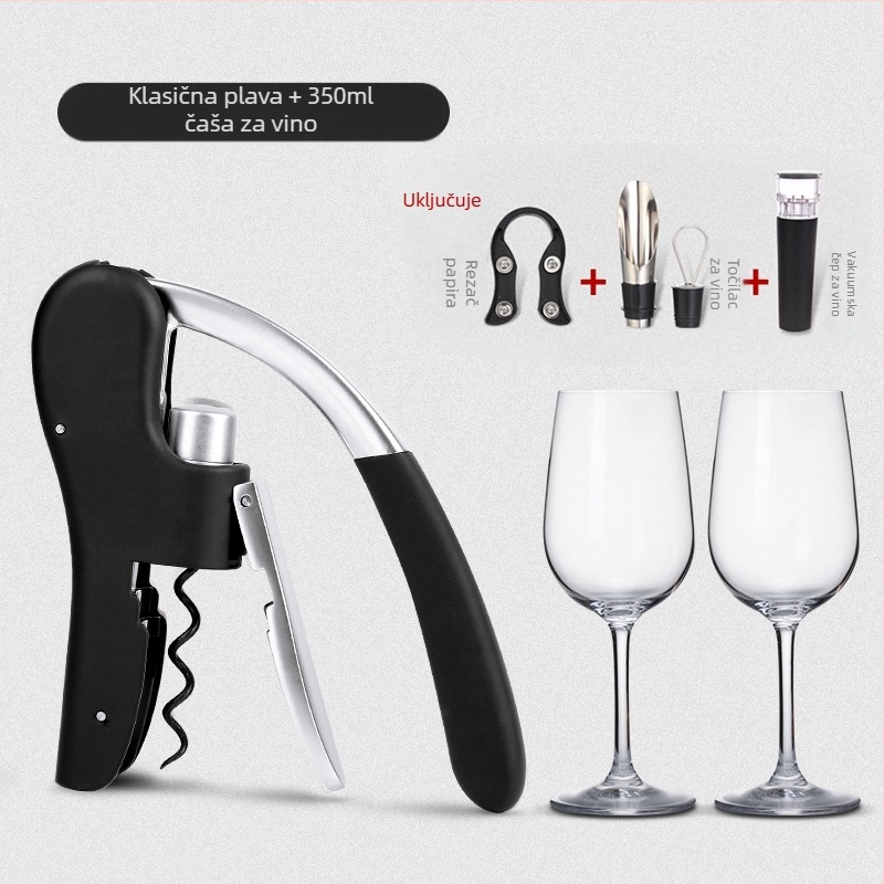 Otvarač za boce crnog vina, kućanski otvarač za crno vino, kreativni višenamjenski set, otvarač za boce vina, preša za vino