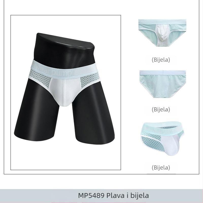 Tanke Pump muške sportske gaćice s niskim strukom, uski kroj, podizanje stražnjice, color-block dizajn