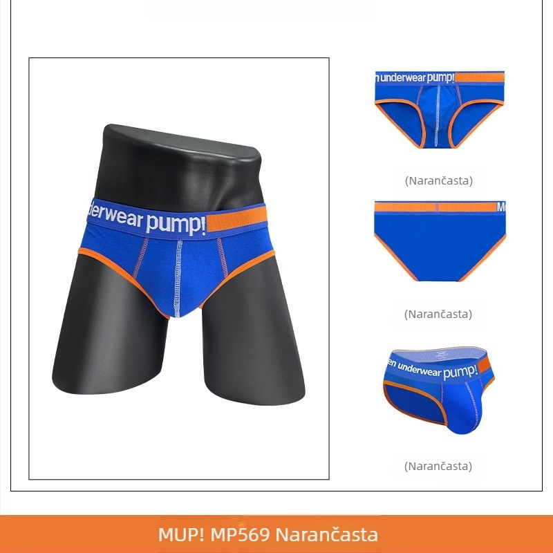 Tanke Pump muške sportske gaćice s niskim strukom, uski kroj, podizanje stražnjice, color-block dizajn