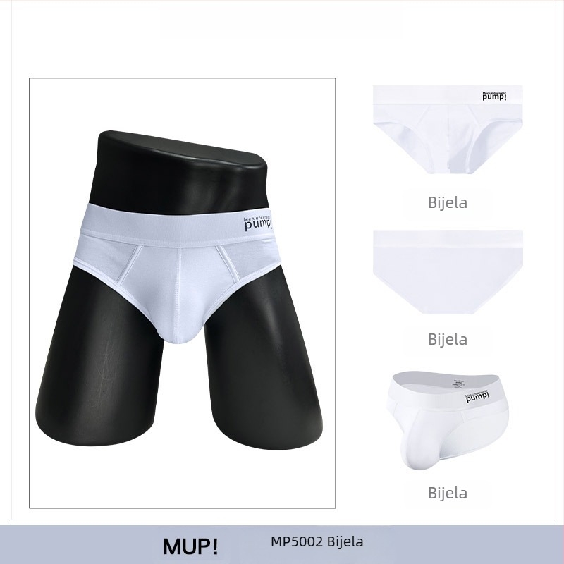 Tanke Pump muške sportske gaćice s niskim strukom, uski kroj, podizanje stražnjice, color-block dizajn