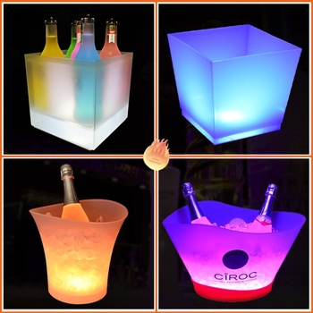 Izravna prodaja iz tvornice, promocija svjetleće kante za led, plastična svjetleća šipka za kantu za led, KTV šarena LED kanta za led